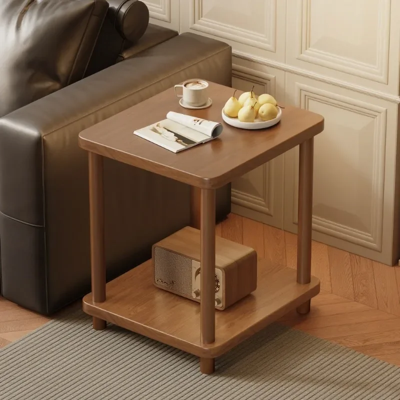 Small Table Household Removable Sofa Side Table Rental House Small Coffee Table Living Room Simple Small Square Table Rack