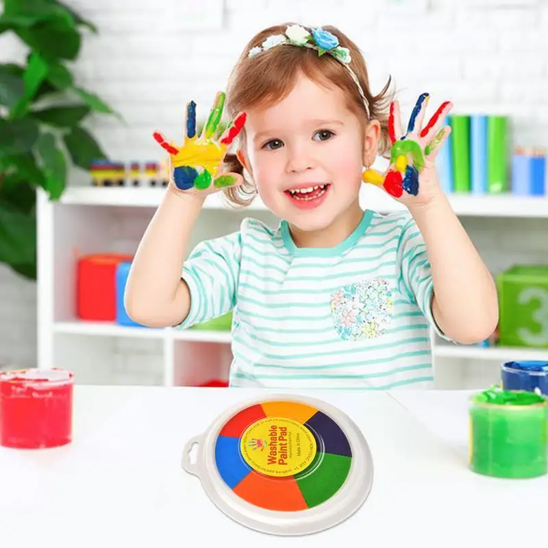 Kit di pittura per dita divertente per bambini disegno Multi colore lavabile Non tossico forniture per Scrapbooking da giardino per la pittura giocattolo artigianale fai da te