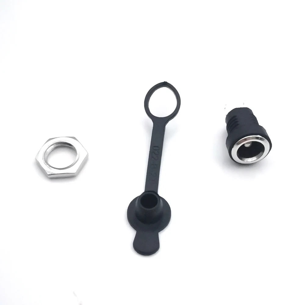 3.5mm Audio Jack 3/4 Pole Stereo Solder Black Panel Mount 3.5 mm Headphone Female Socket Connector With nut Waterproof Cap