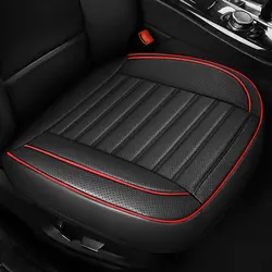 Car Seat Covers Full Set Leather Red Universal Cushion for All Seasons Vehicles Chair Front Rear Mat Protector Pad Breathable