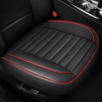 Car Seat Covers for All Seasons Vehicles Full Set Leather Red Universal Cushion Chair Front Rear Mat Protector Pad Breathable