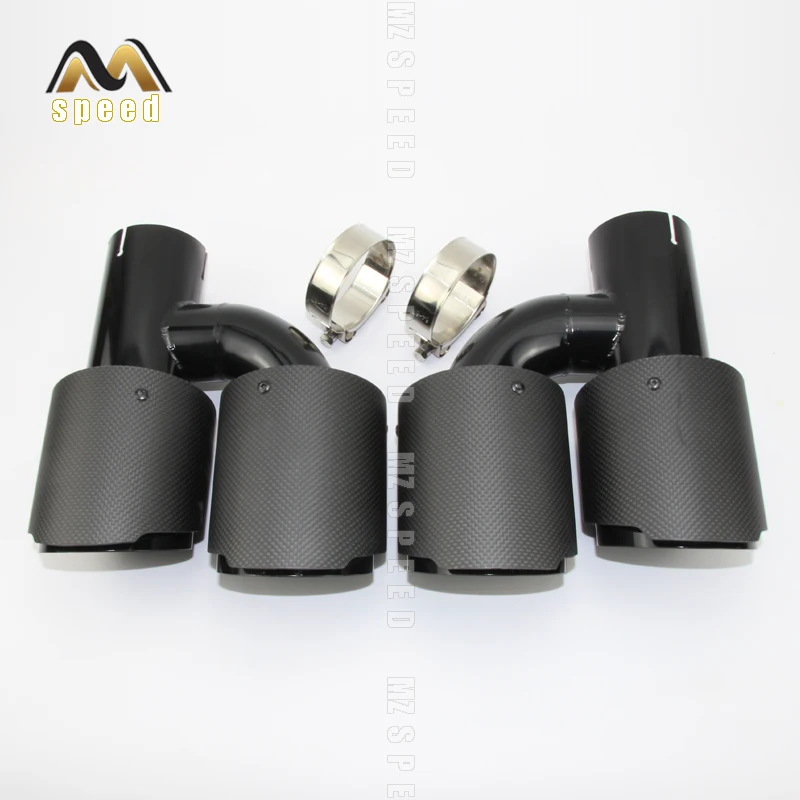 

Car tail-throat muffler Carbon fiber black matte h type 76/89/101/114mm diameter suitable for refit of exhaust pipe