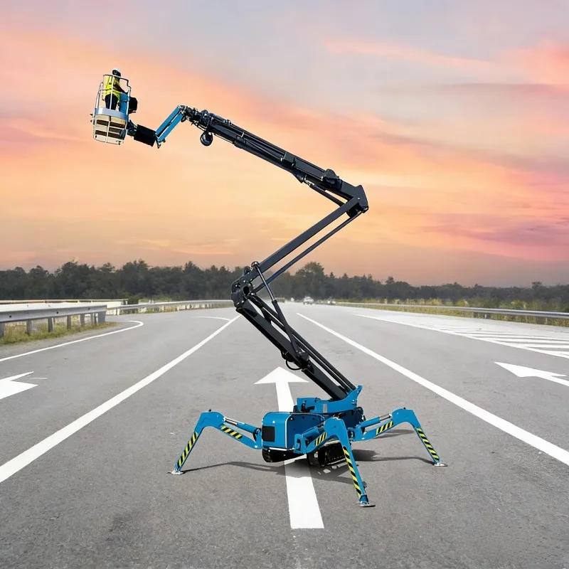 Boom Lift Cherry Picker Spider Lift Aerial Work Platform Trailer Mounted Articulating Telescopic Towable 22m Max Height