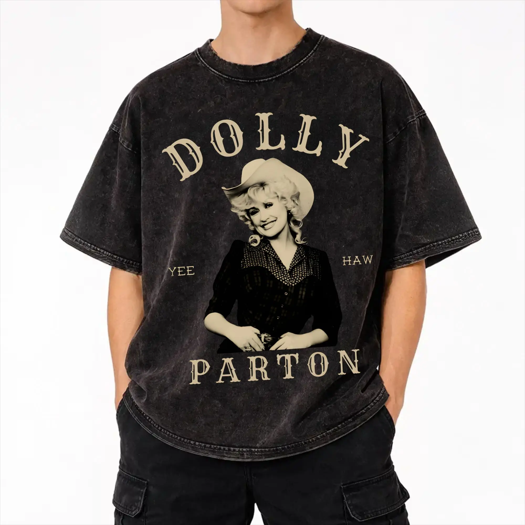 RIP Dolly Parton Merch Washed T Shirt Men Women Streetwear Hip Hop T-Shirt Summer  Tees Short Sleeve