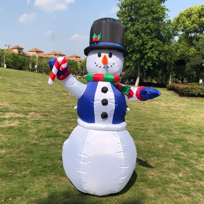 Christmas Inflatable Air Balloon Model, Large Snowman, Old Man Arch Lights, Door Garden Decoration, 1.6m, 2.4m