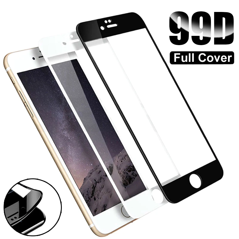 Soft Edge Safety Full Protection Glass For iPhone 7 8 6 6S SE 2020 Screen Protector For iPhone x xs xr 11 12 pro max Glass Film