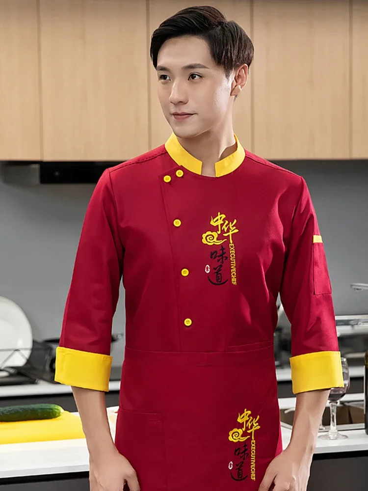 Hotel Chef Shirt Restaurant Professional Kitchen Jackets Catering Working Clothes Bakery Cooking Uniform Cafe Waiter Overalls