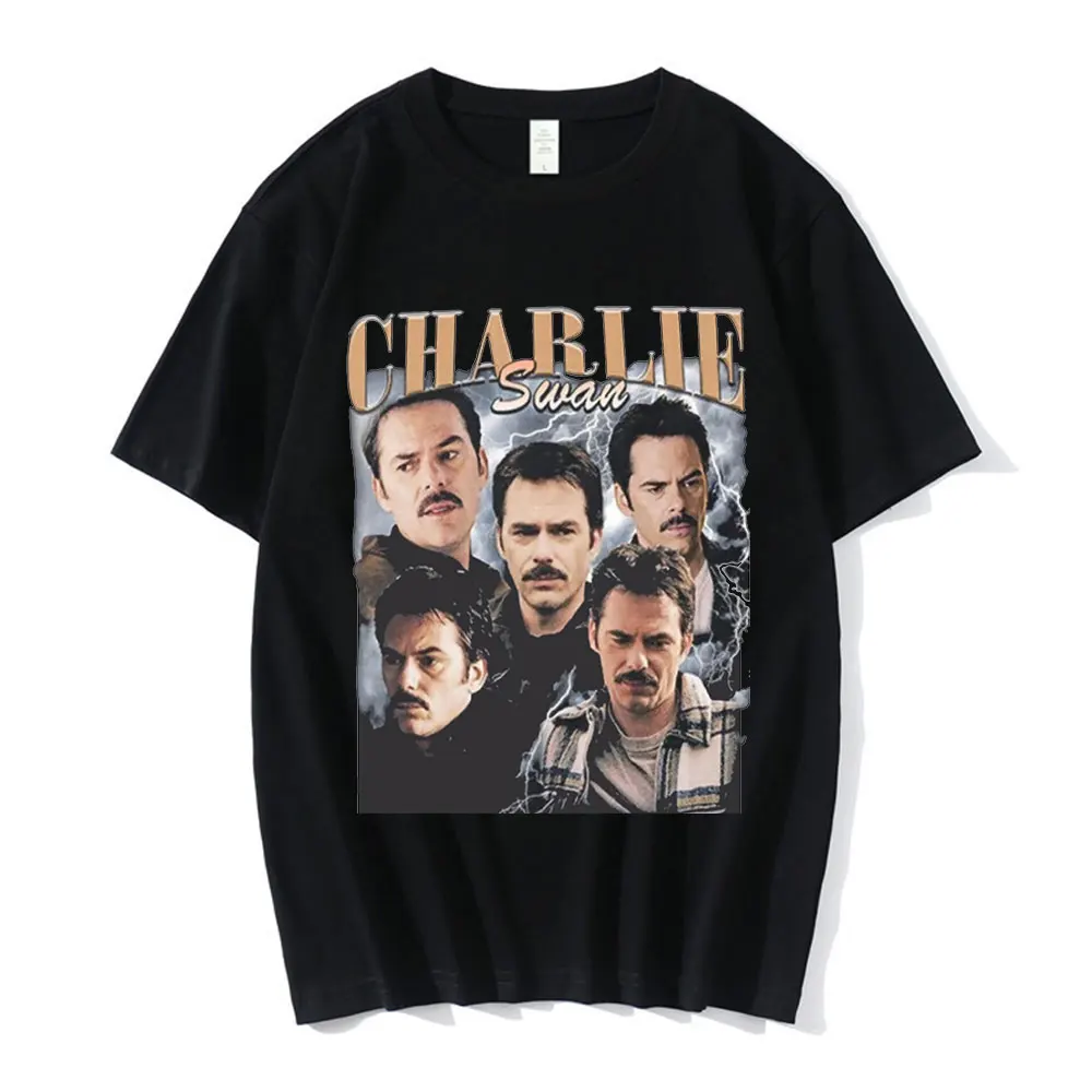 Team Charlie Swan T Shirt Billy Burke Graphic Printed Tshirts Men Women Cotton Short Sleeve Oversized Tee Shirt Vintage Clothing