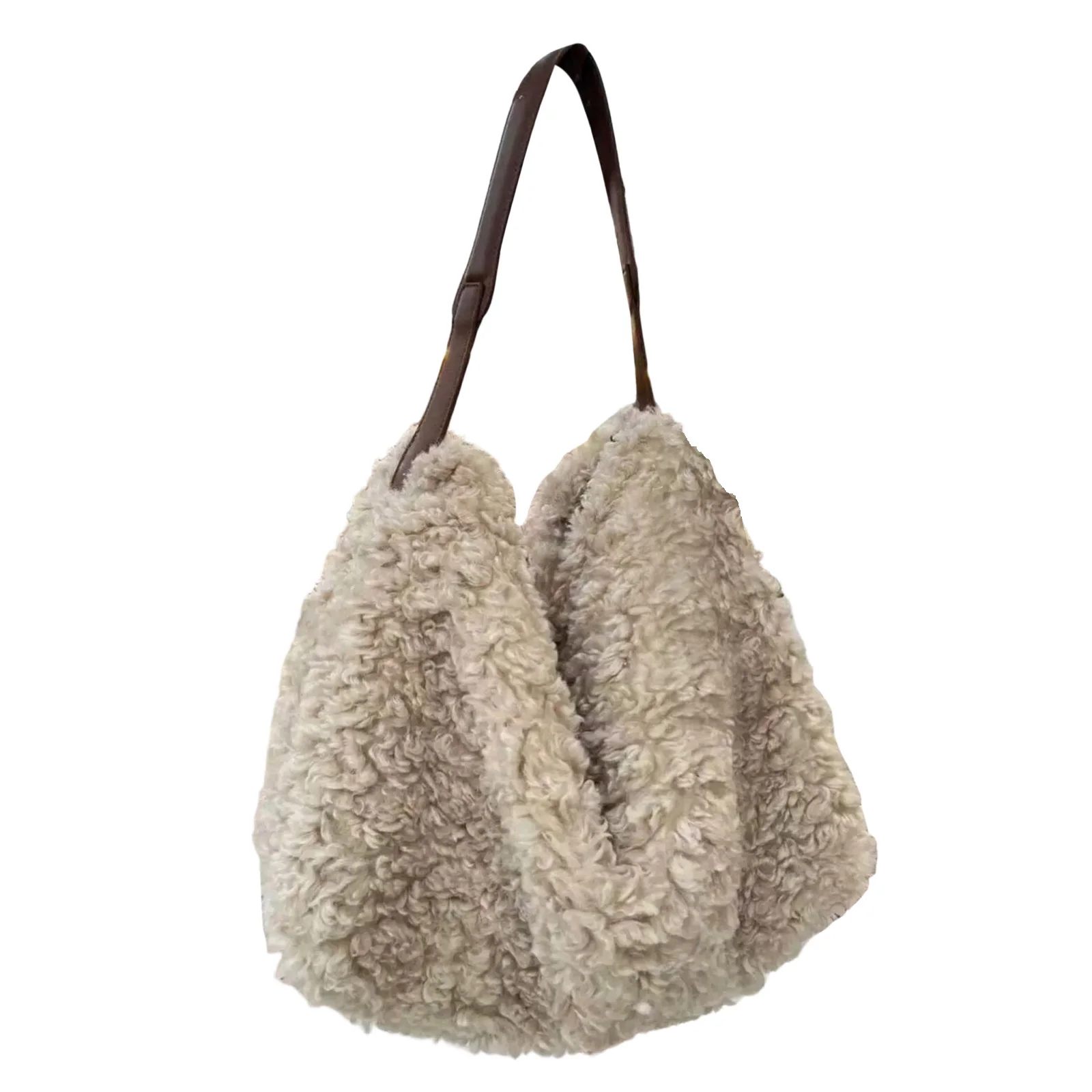 

Women Tote Bag Shoulder Bag, Furry Large Capacity Soft Handbag for Casual Daily