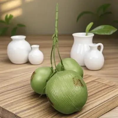 

Искусственные кокосы, реалистичные, тропического зеленого цвета, декоративные фрукты для украшения дома, ресторана, фотосъемки