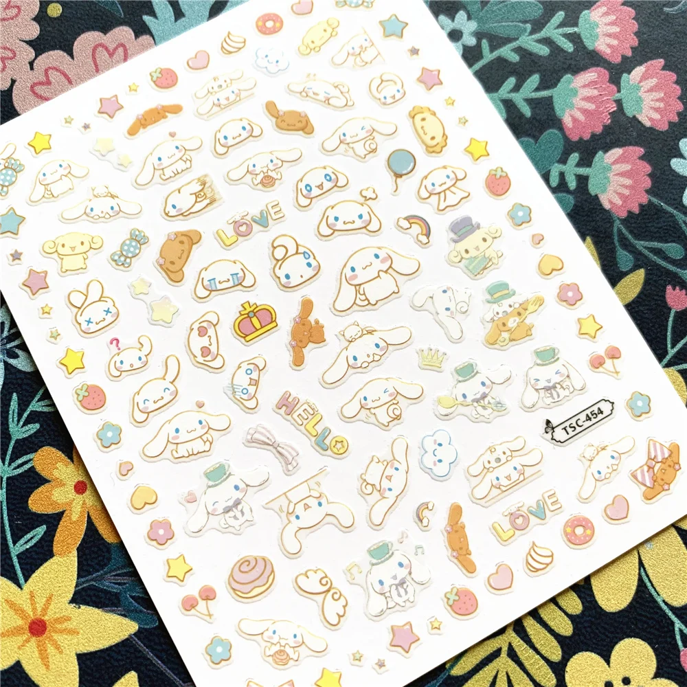 Newest TSC-454-455 cartoon series 3d nail art sticker nail decal stamping export japan designs rhinestones