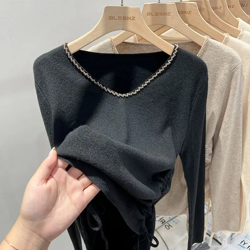 

Sweaters Jumpers Pullovers Womens Pullover Damen Middle-Aged Women'S Clothes Gyaru Style Street Urban Y2K Fashion Japanese Sport