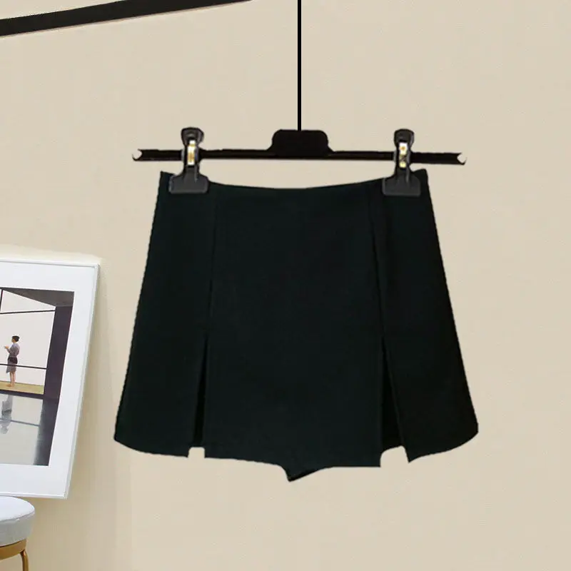 

plus Size Women's Faionable Sexy Hollow out Crop Top Tank Vest Skirt Tee Piece Set Early Spring 2025 New Arrival