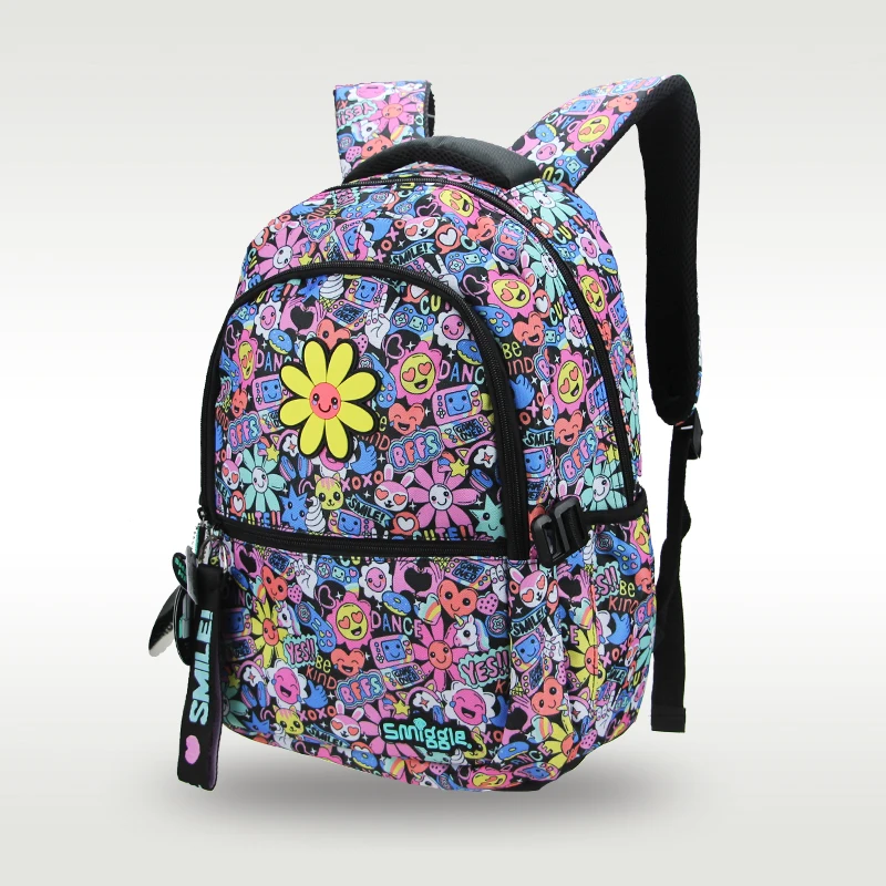 Australiano original smiggle crianças mais vendidas mochila feminina bonito de alta qualidade mochila girassol grande mochila 16 polegadas