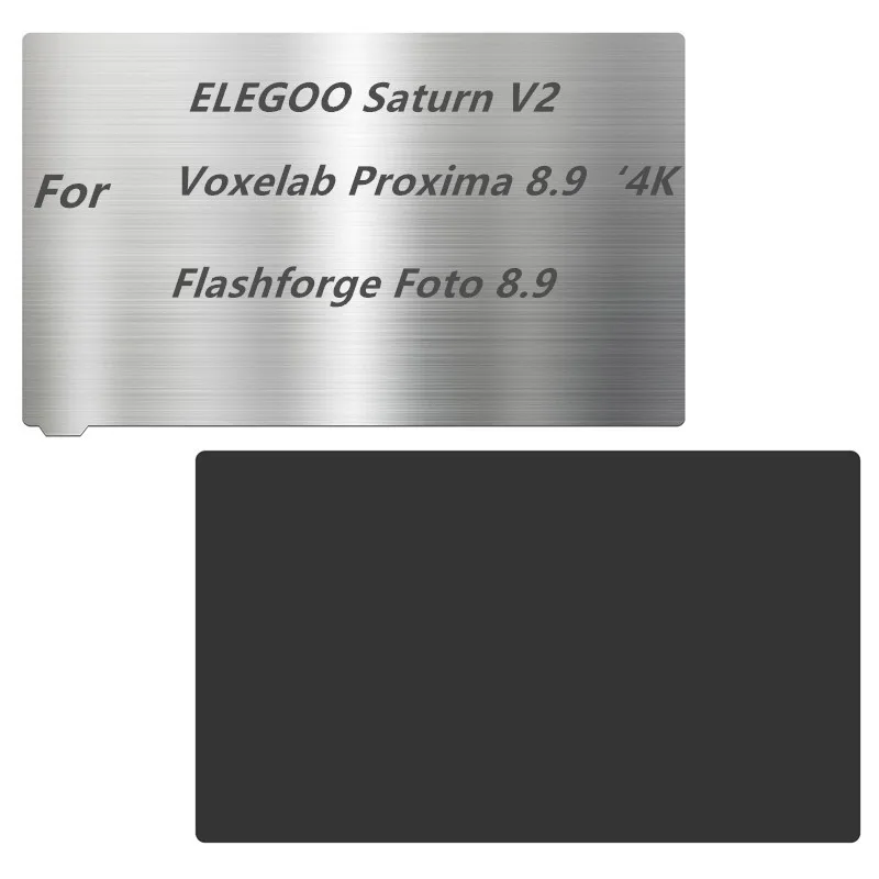 ENERGETIC Resin 3D Printer Platform Flexible Steel Plate for ELEGOO Saturn V2,Voxelab Proxima 8.9’ 4K Flashforge Foto 196x126mm