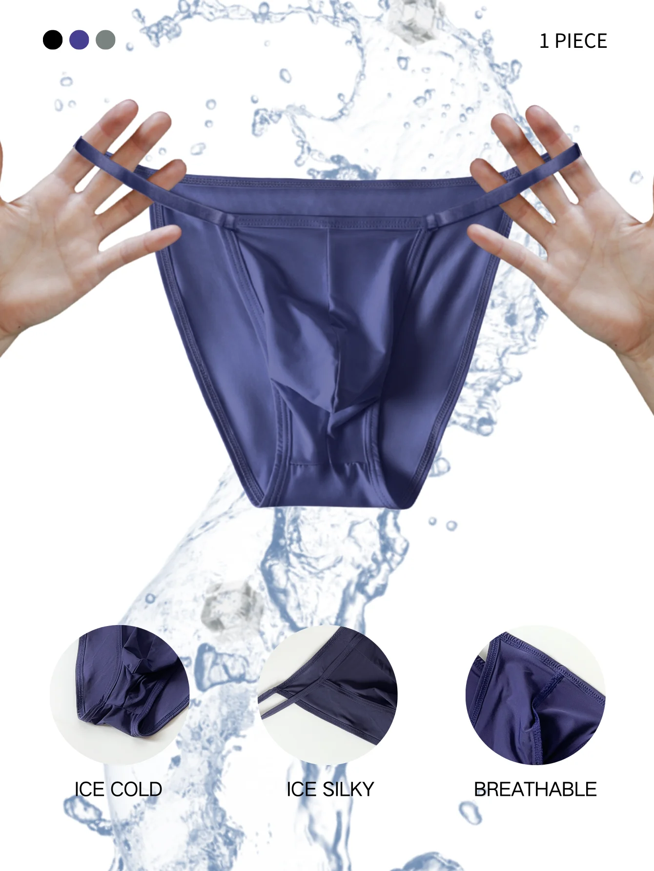 

1pc Sexy Men Underwear Briefs Underpants Nylon Quick Dry Men's Briefs Bikini Slip Men's Tanga Briefs Mens Sexy Underwear U Pouch