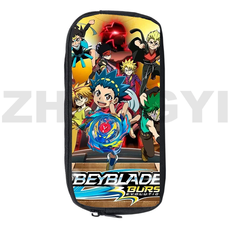 Student Beyblade Burst Cosmetic Cases Teenager Pencil Case 3D Print Beyblade Burst Anime Makeup Box School Supplies Zipper Pouch