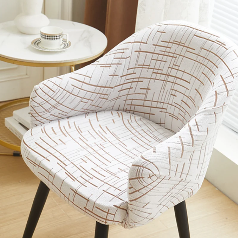 Fashion High Armrest Arc Chair Covers Universal Backrest Seat Cover for Four Seasons Simple Leaf Jacquard Elastic Home Textile