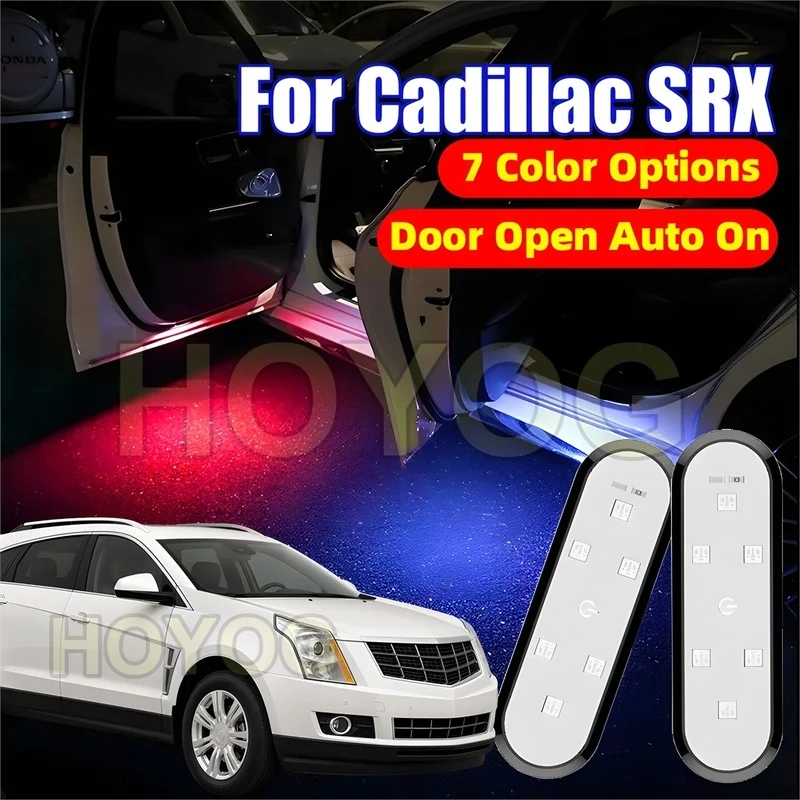 Fit for Cadillac SRX 2010-2016 USB Rechargeable LED Car Door Warning Light with a Magnetic Sensor and No-Drill Installation