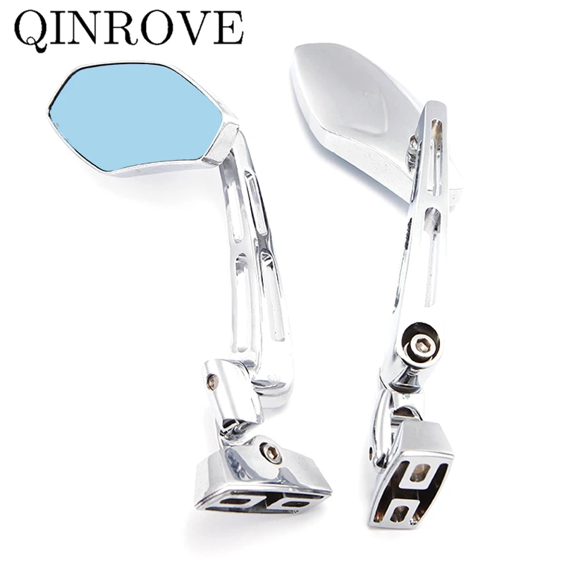 

Aluminum Alloy Motorcycle Rearview Mirror Sportbike Side Convex Mirror Blue Glass for Kawasaki Ninja 250 500 ZX6 ZX7 ZX9 ZX10