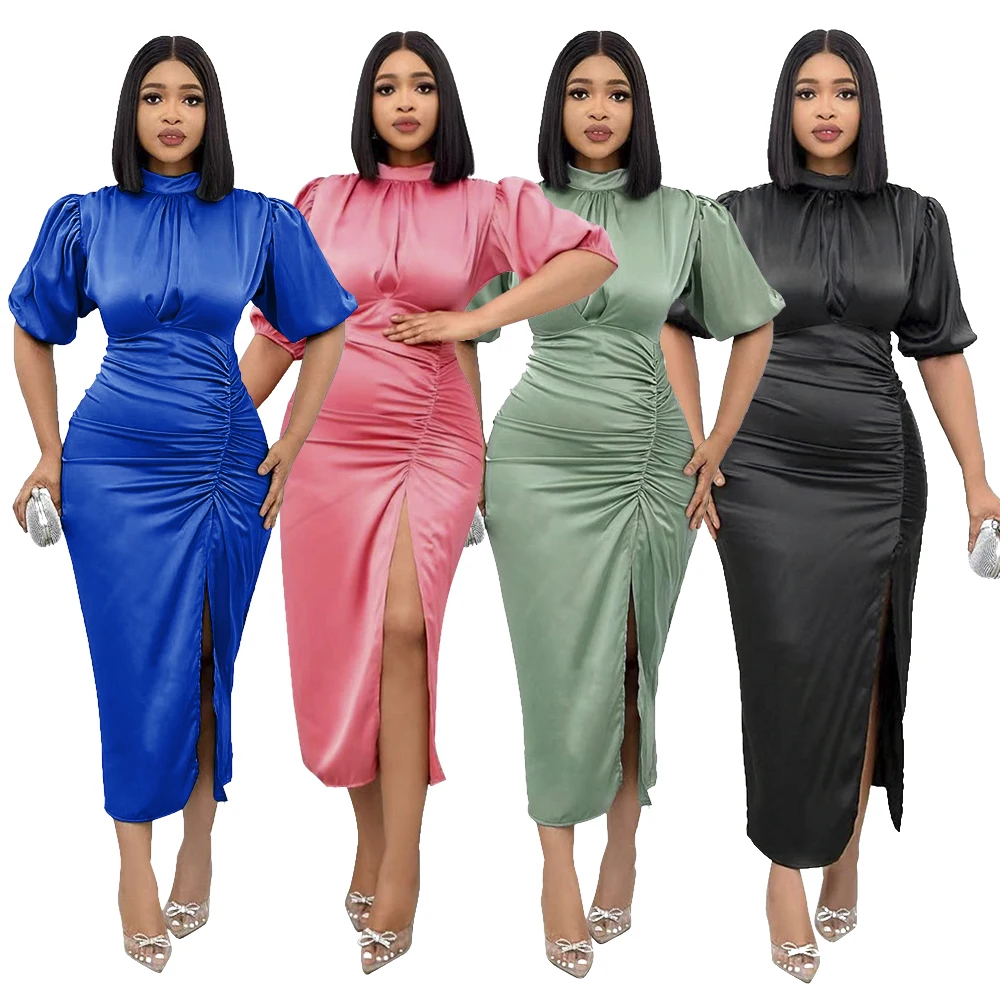 

African Dresses for Women 2023 Plus Size Evening Party Robe Africa Clothes Elegant Kaftan Muslim Chiffon Maxi Dress Gown Bodycon