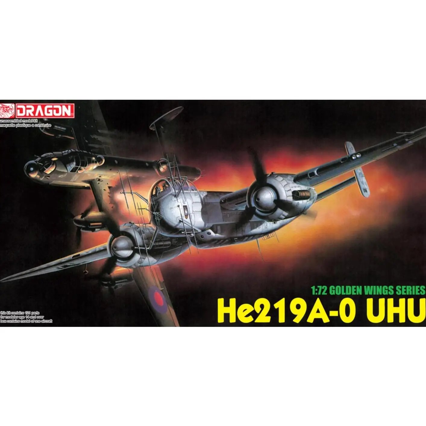 DRAGON 5005 1/72 Heinkel He 219A-0 UHU Model Kit