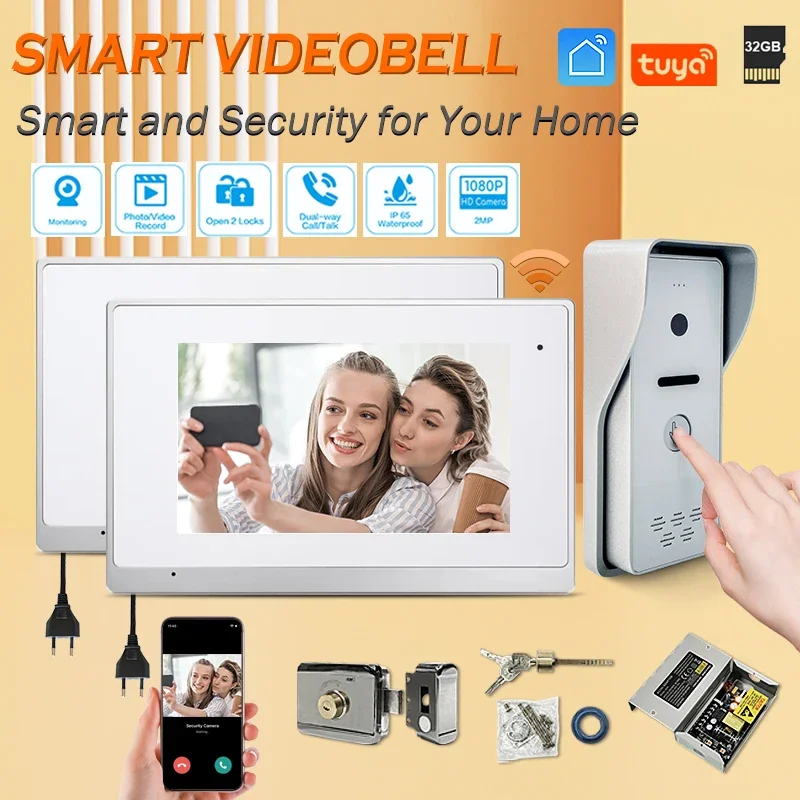 

Exlusive Wifi Tuya Video Doorbell With Monitor Wholesale Ring Doorbell Battery Camera Smart Switch Door Lock Smart Doorbell