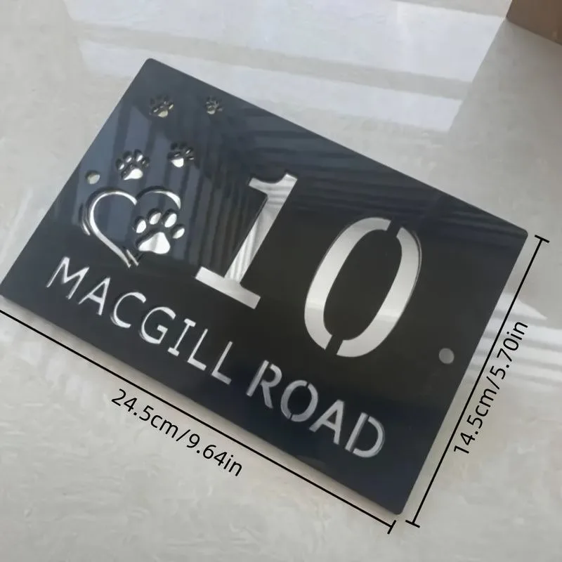Custom Double Layer Acrylic Door Sign Engraved Hollow Printed Signage Custom Made Hotel Advertising Sign Plaque Door Plates