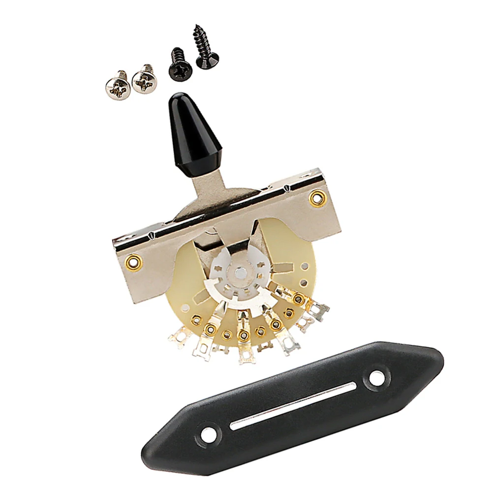 

Guitar Switch Accessories 5 Way Toggle Replace Silver Zinc Alloy Electric Lever Plates