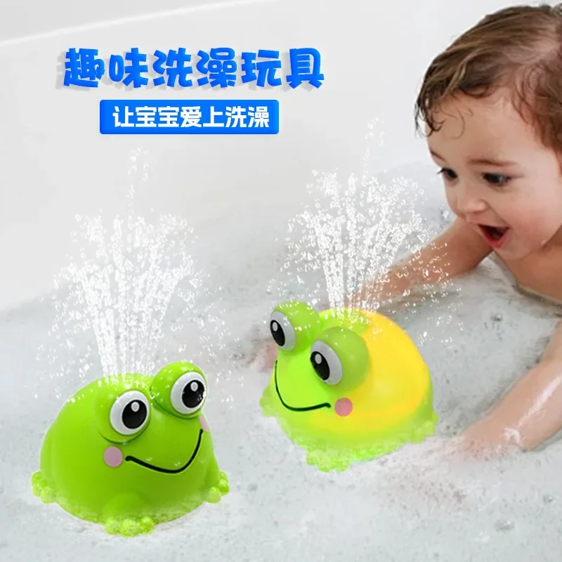 Electric water spray frog cute fun bath bath summer water polo toys
