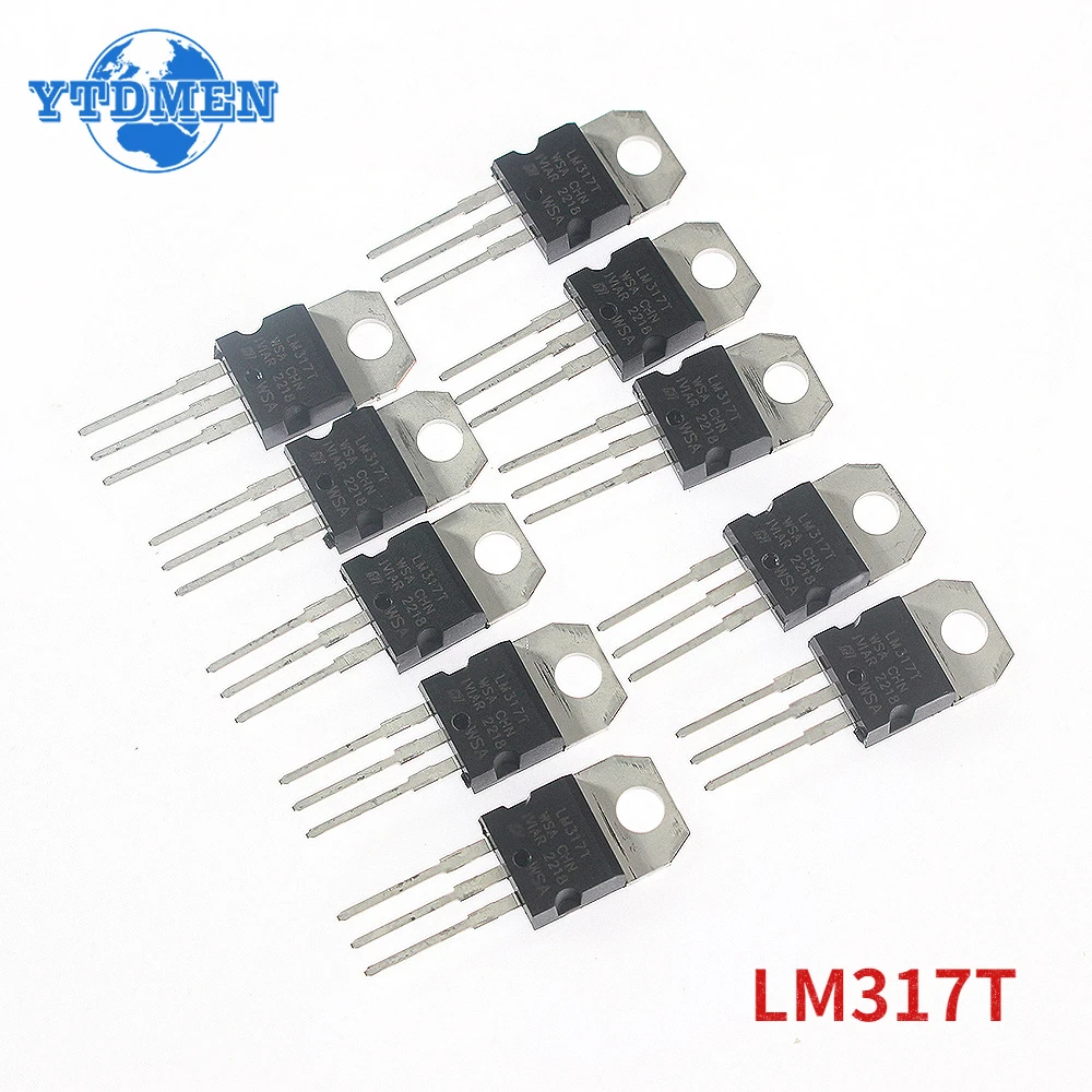 5 pz/10 pz LM317T regolatore di tensione LM317 1.5A 1.2-40V TO220 circuiti integrati IC kit