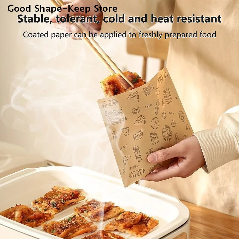 Kitchen Baking Mat - 50 szt. Torebek z papieru kraft,