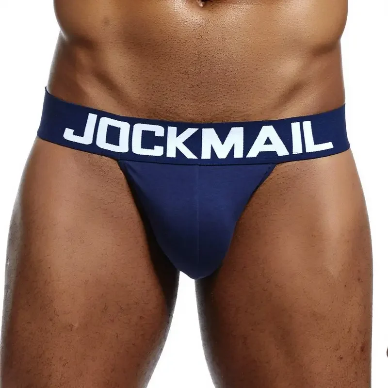 JOCKMAIL Brand mens bikini Gay underwear Sexy mens string bikini briefs cuecas calzoncillos hombre slip Cotton mens panties