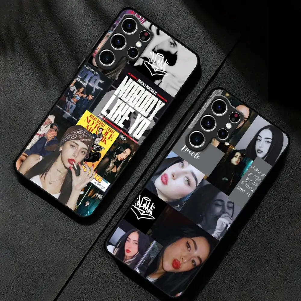 Singer N-Nicki Nicole Phone Case For Samsung Galaxy S24 S23 S22 S21 S20 Plus Ultra Note20 Soft Black Phone Cover