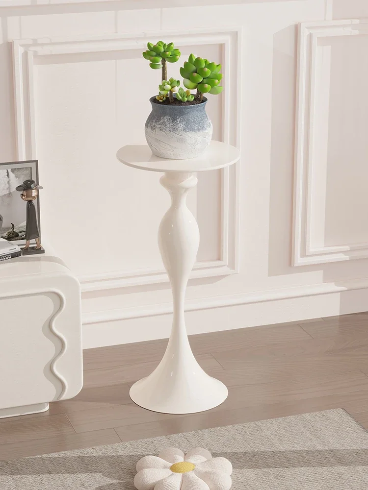 

Cream Sand Hair Side Table Storage Rack Iron Art Small Tea Table Mini
