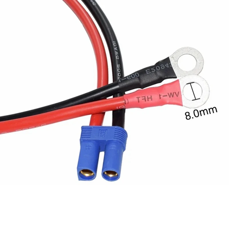 Cable de carga EC5 a línea de Terminal tipo O, 10AWG, para coche, motocicleta, Cable de alimentación de emergencia, adaptador EC5, accesorios de