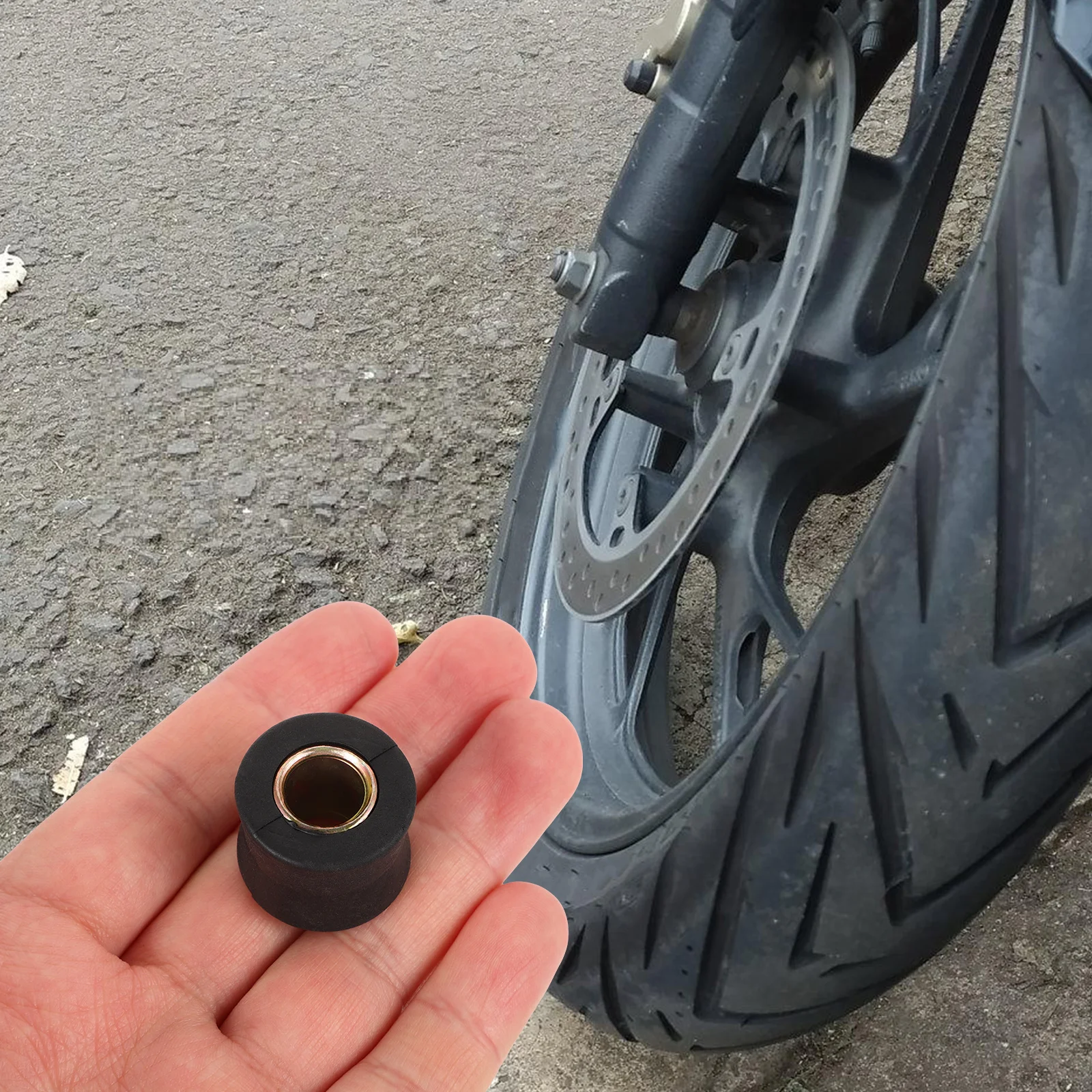 

4pcs 10MM Shock Absorbing Rubber Ring Rear Shock Mount Motorcycle Suspension Absorbers Scooter Accessories Efficient