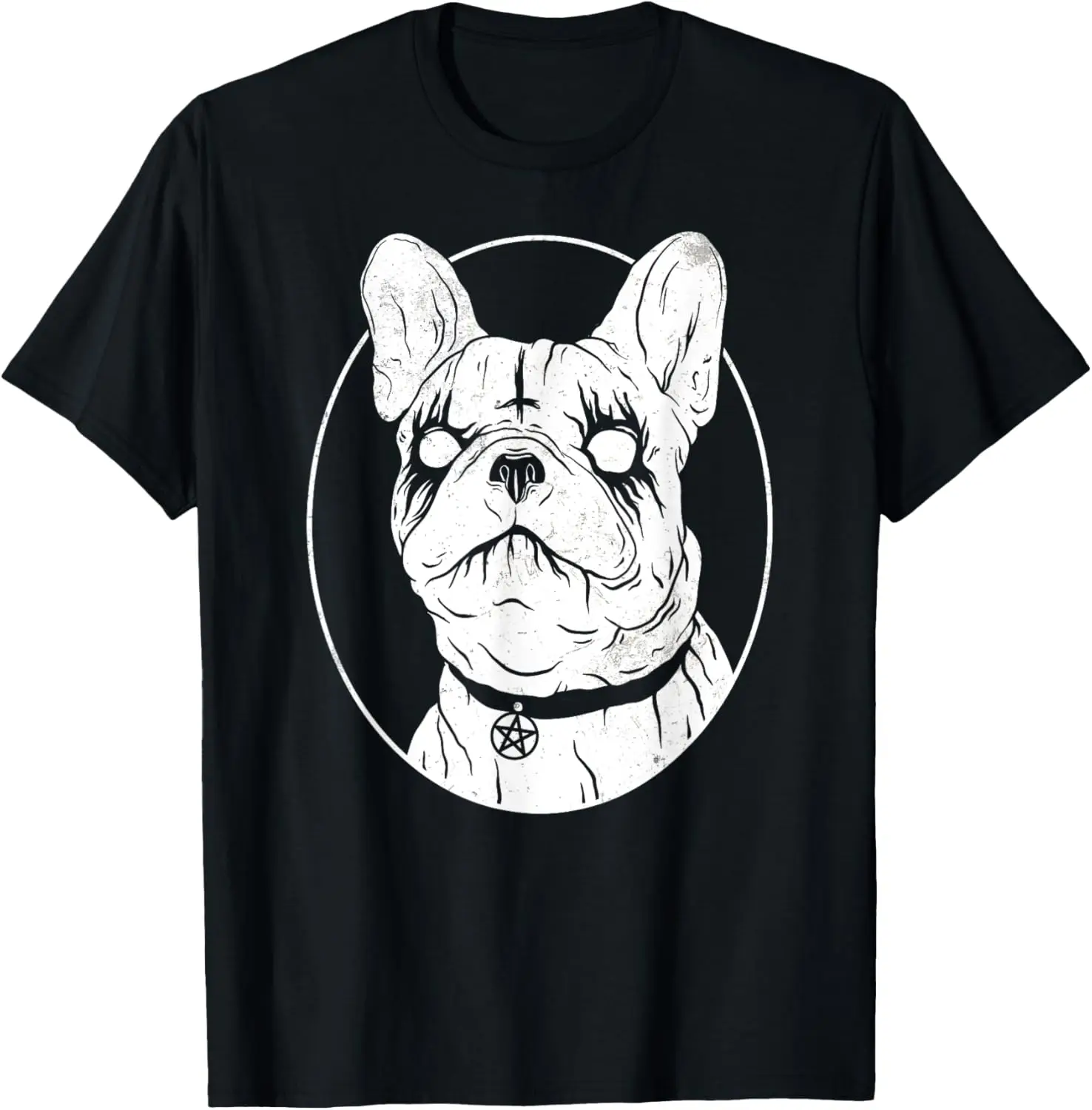 Black Metal French Bulldog - Gothic Heavy Metal Dog Shirt T-Shirt