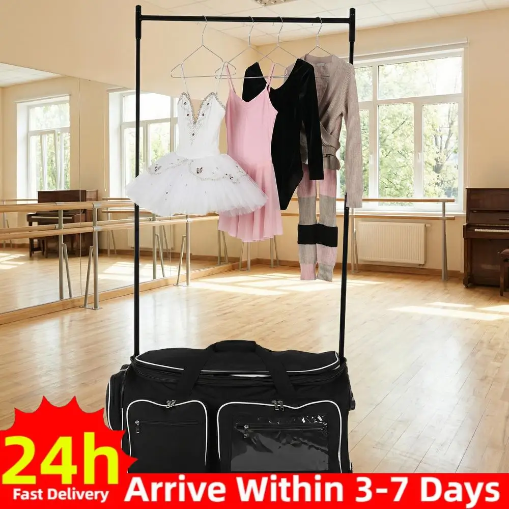 

Garment Duffle Bags with Garment Rack for Vacation Business Trips (Black Purple)