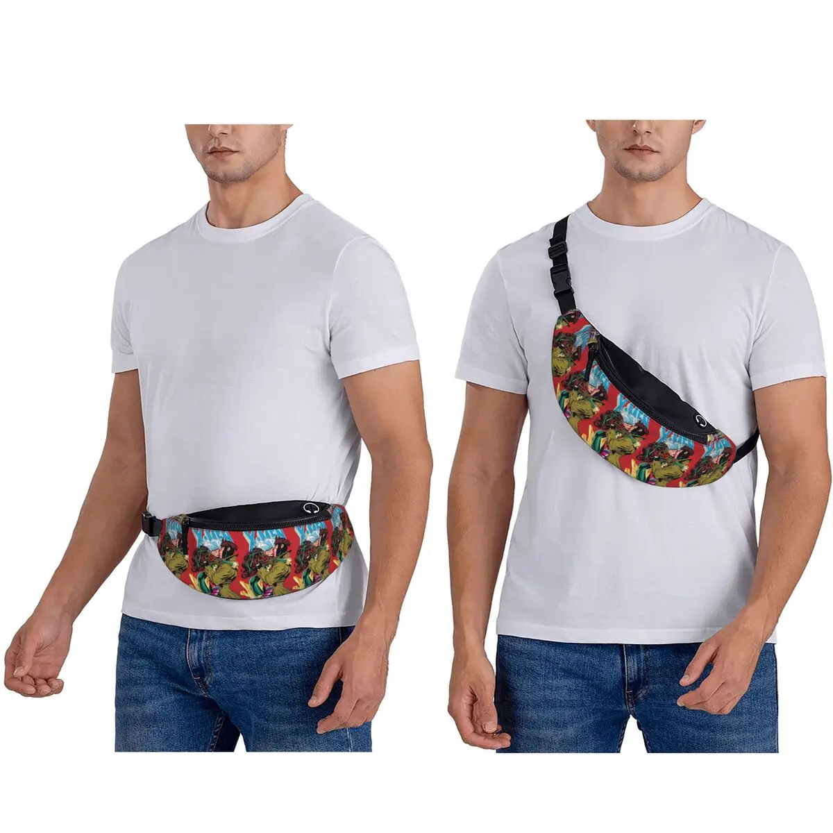 X-Men Gambit & Rogue Beautiful Couple Cover Waist Bag for Women Men Crossbody Fanny Pack Running Phone Money Pouch