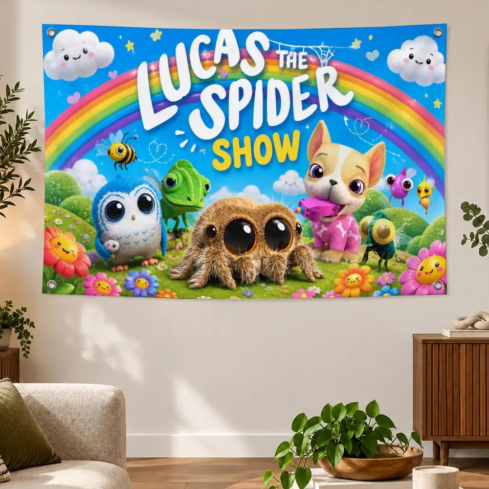 TV Series Lucas the Spider Flags Flag Suitable For Party Club Outdoor Interior Wall Decoration Banner Fans Gift