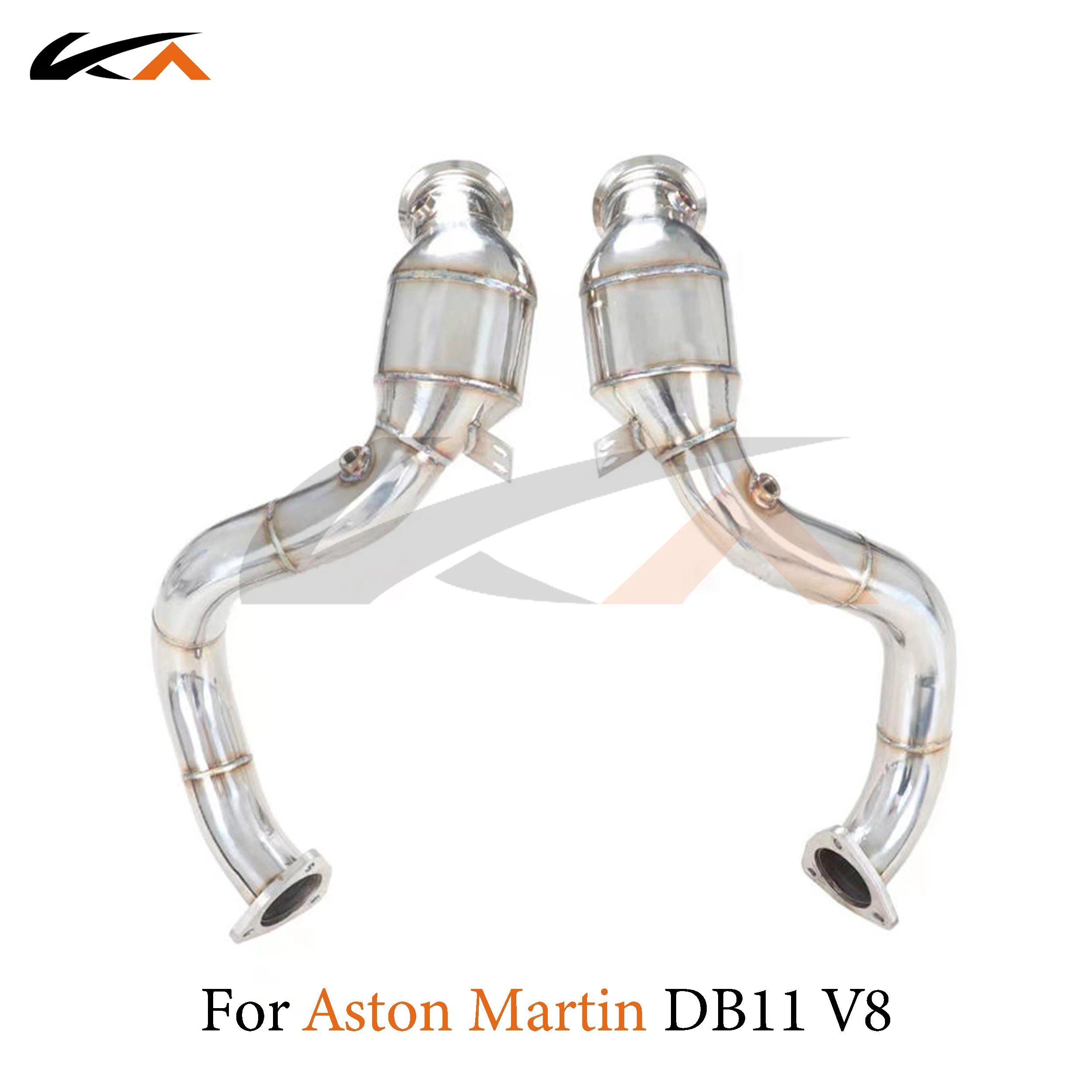 KA Tuning exhaust system header stainless downpipe for Aston Martin DB11 V8 4.0T axle pipe catalysis heat shield