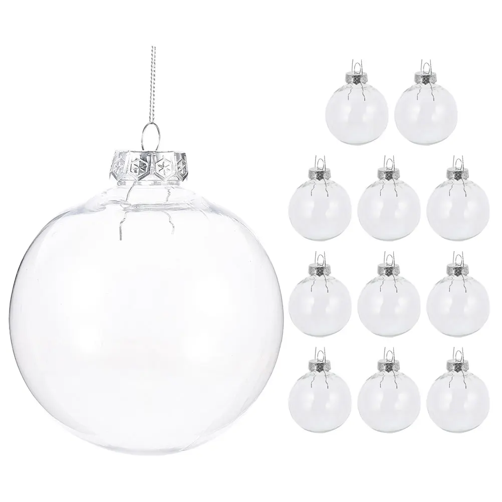 

12pcs Christmas Ball Ornaments 10cm Decorative Hanging Balls for Tree Party Supplies Xmas Decorations Plastic