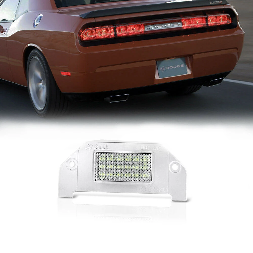 

Car tail Lighting White Full LED License Plate Light Lamp For 2006-2014 Dodge Charger 08-14 Dodge Avenger Challenger Magnum Dart