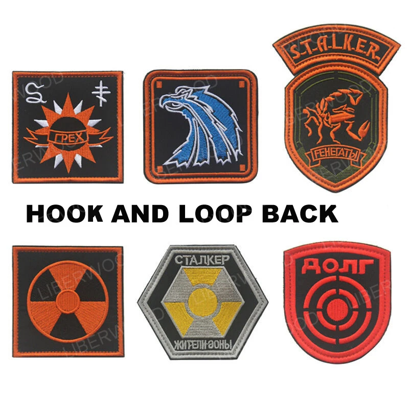 Stripe Nuclear Power Plant Radiation STALKER S.T.A.L.K.E.R. Factions Mercenaries Loners Atomic Power Badge Patch