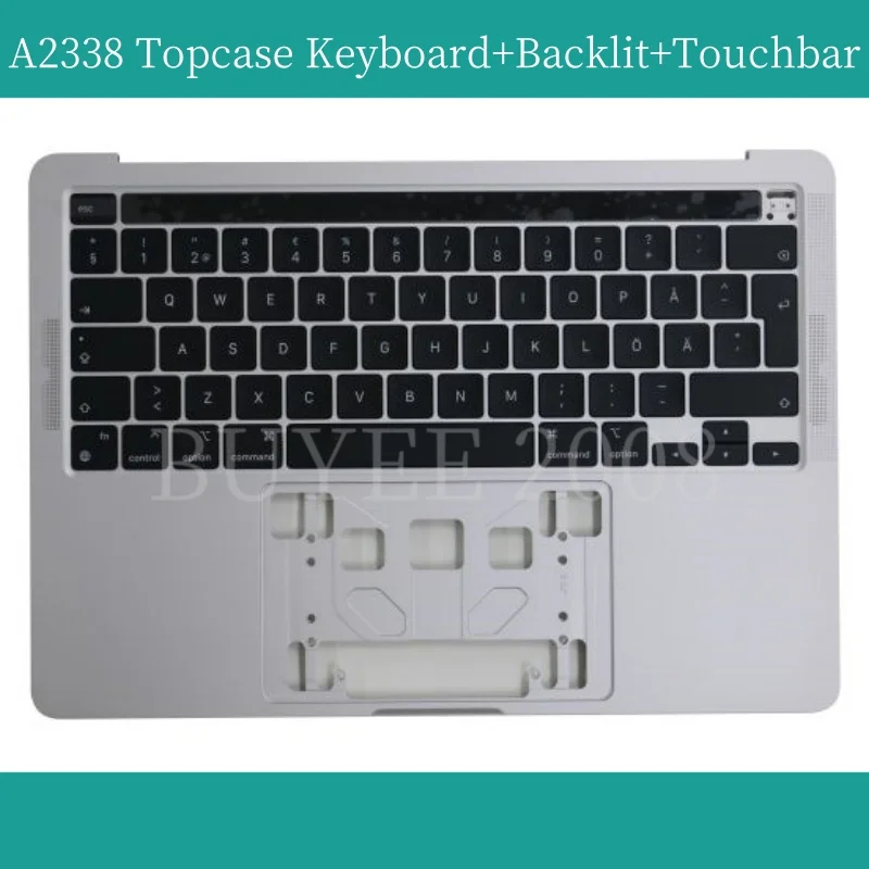 

2020 Year Topcase for Macbook Pro 13.3'' M1 A2338 PalmRest US UK Keyboard Backlight Touchbar Replacement