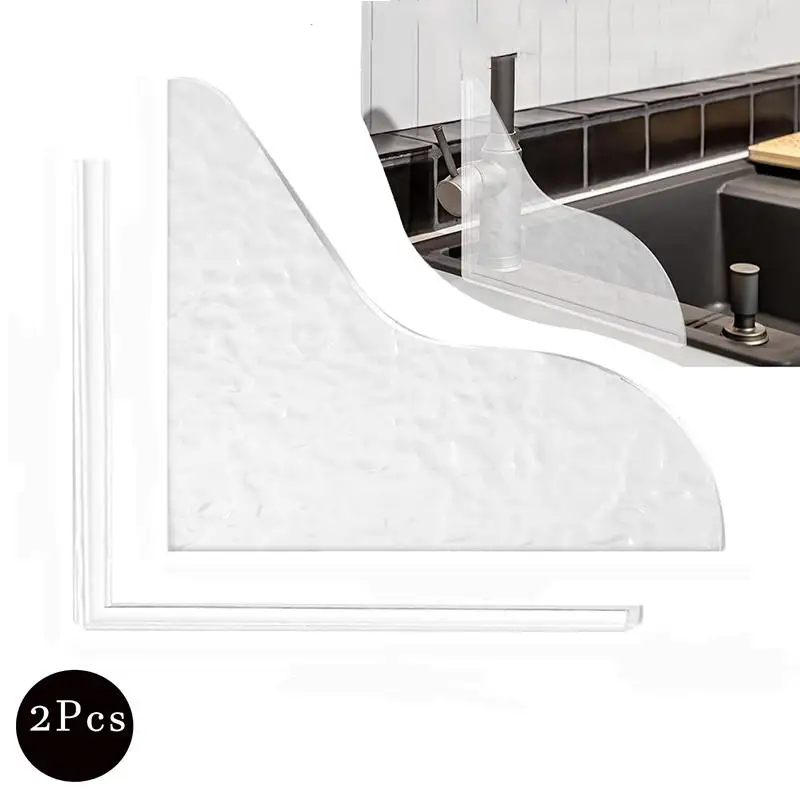 

Акриловая защитная панель от брызг для раковины, 2 шт., самоклеящаяся, для ванной и кухни, водозащитный барьер
