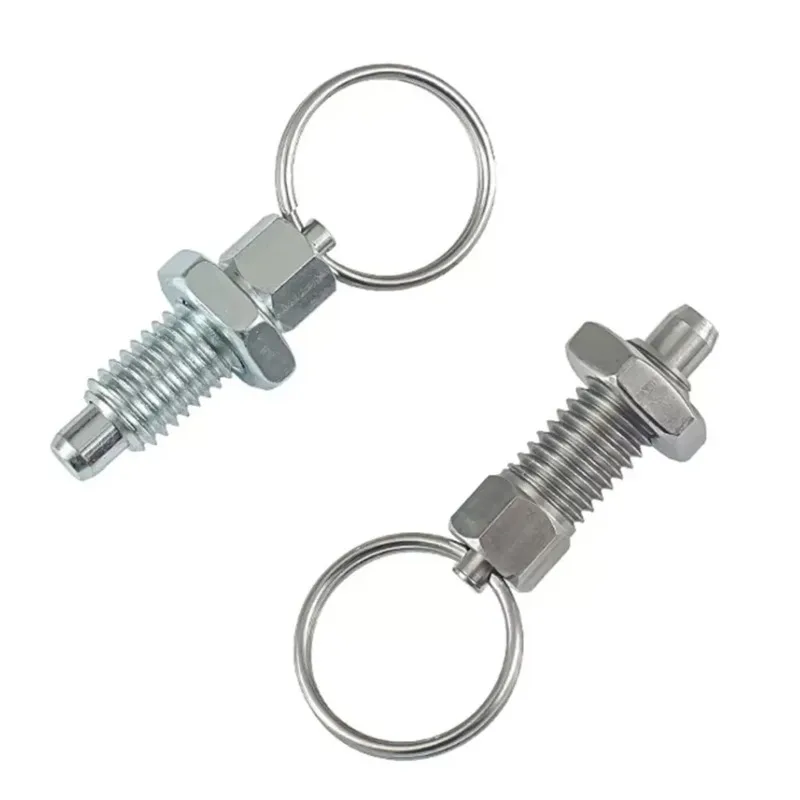 M6 M8 M10 M12 M16 Hand Retractable Spring Plungers Pull Ring Knob Split Spring Positioning Lock  Grip  Screw Indexing Pin
