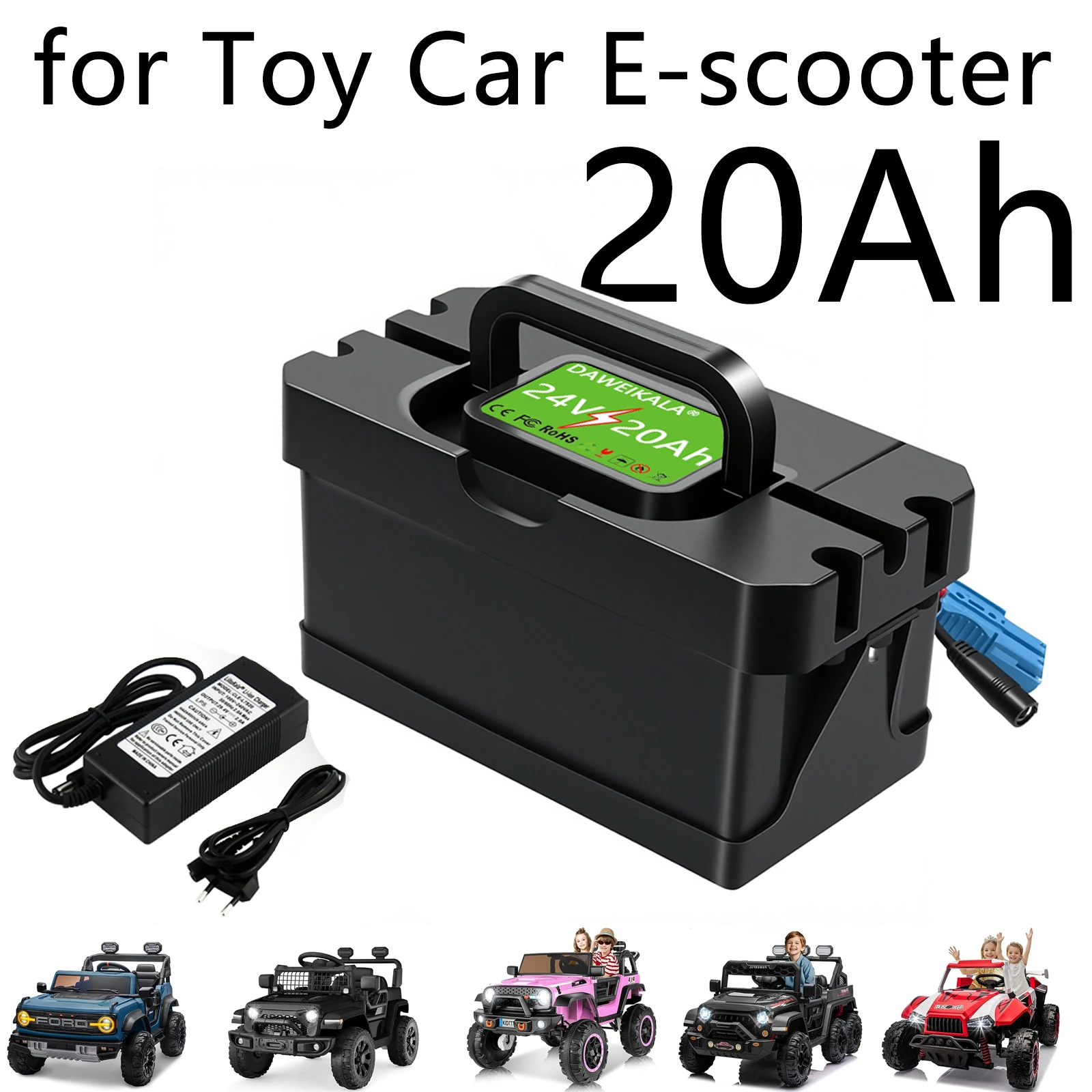 Nuova batteria agli ioni di litio 24V 20Ah per Power Wheels, batteria di ricambio 29.4V per auto elettriche e giocattoli, leggera e a lunga durata, disponibile in magazzino UE, consegna rapida