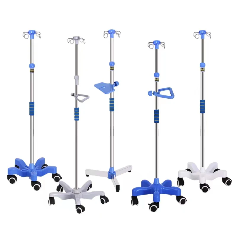 

Hospital Furniture IV Pole Medical Stand Height Adjustable Potable